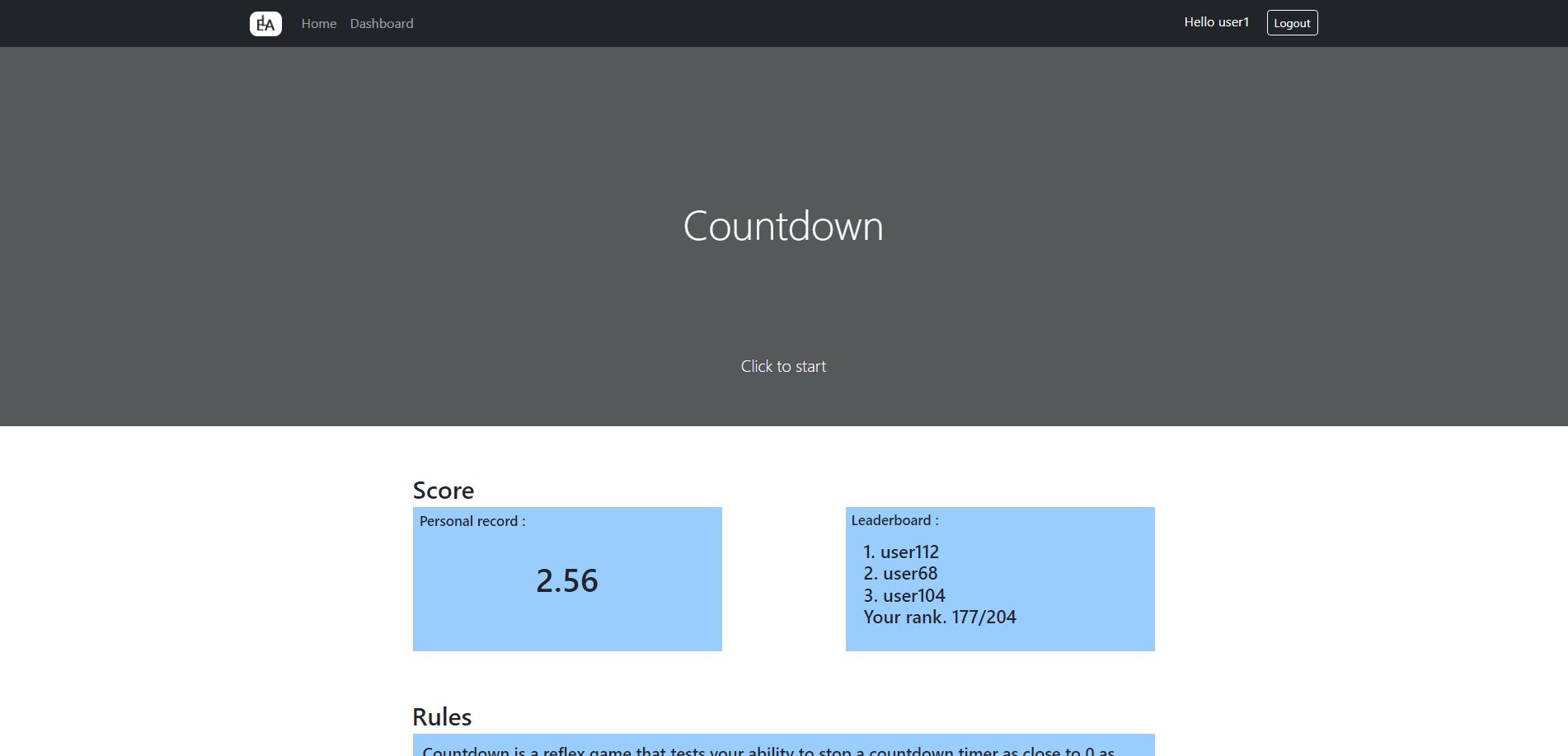 Minigames Website